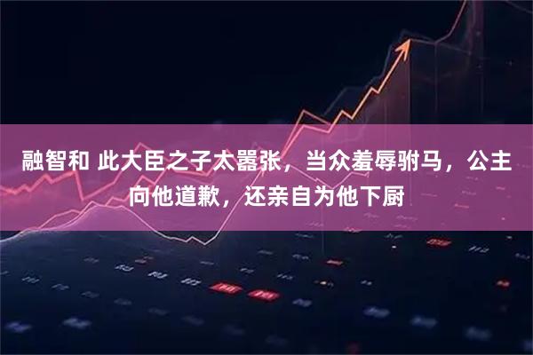 融智和 此大臣之子太嚣张,当众羞辱驸马,公主向他道歉,还亲自为他下厨