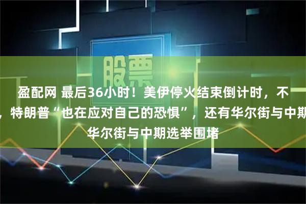 盈配网 最后36小时！美伊停火结束倒计时，不管谈不谈，特朗普“也在应对自己的恐惧”，还有华尔街与中期选举围堵