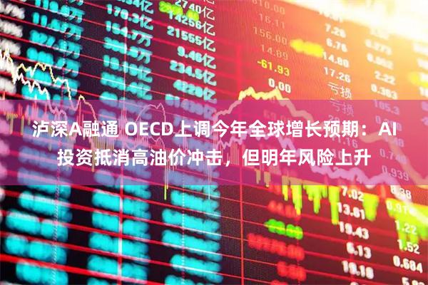 泸深A融通 OECD上调今年全球增长预期：AI投资抵消高油价冲击，但明年风险上升